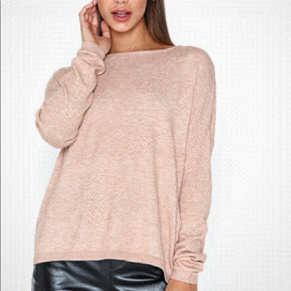 𝅺NWOT ONLY Our Story XS Pink Heathered Knit Sweater